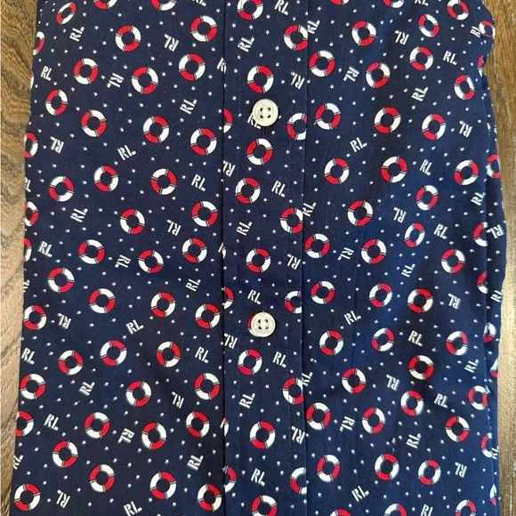 Ralph Lauren Blue Lifesaver Button Down Shirt - Picture 2 of 6